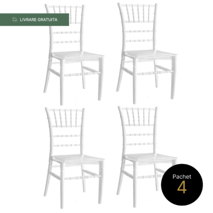 Pachet 4 Scaune Chiavari Tiffany White